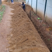 Take trench for pipe laying