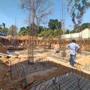 8LL OHSR AT Malampuzha-reinforcement work for footing  work progress