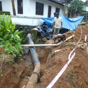 Pipe laying work at Pothanicad