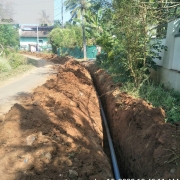 90mm PVC pipe laying