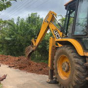 Pipe laying on progress