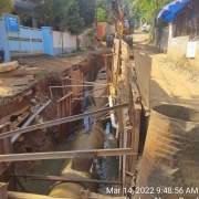 1118mm MS pipe laying at Krishna Nagar road.