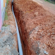 Pipe laying in Thrikkur GP