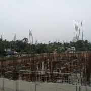 Column concreting in filter house