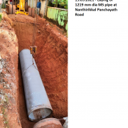 15.09.2021 - Laying of 1219 mm dia MS pipe at Nanthirikkal Panchayath Road