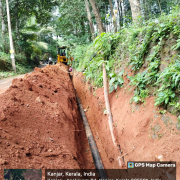  150 DI and 90 PEPN16 pipe laying at Kanjar Thadipalam Road