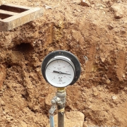 Pressure test at Peroorkada-Krishna Nagar road - 1118mm MS pipe