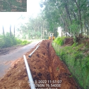 Laying of 90mm Pvc