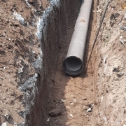 350mm DI pipe laying work progress