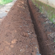 Excavation for pipe laying Near Nayarangadi ward16-90mm PVC-12B & E