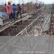 concreting of side walls of tank and columns