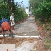 Concrete work of approch road