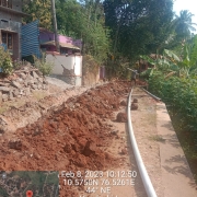 Laying of 90mm PVC Pipe