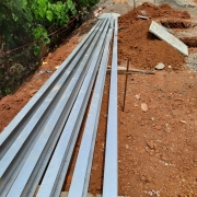 poles at site for HT structure