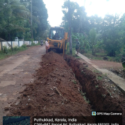 (522) 90mm HDPE pipe laying @ Rappal Kurumali PWD road (opposite side)