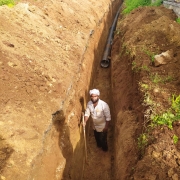 Gravity main  -pipe line laying work