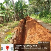 Pipe laying work in progress at (vattathu) ittiyaparambu (ward 6) 