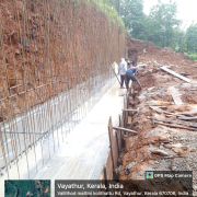 Concreting of base slab and shearkey of retaining wall 