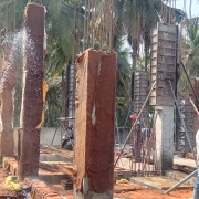 column above plinth beam work
