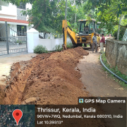 (599) HDPE 90MM LAYING AT NEDUMBAL ROAD