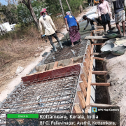 Concreting of cast insitu rcc top slab of External drain from ch:134m