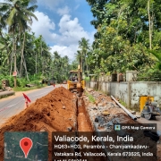 450mm DI pipe laying at perambra-vadakara road