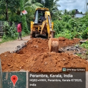 Earth excavation work for push through method at shishumandiram road