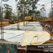 Meppadi-Booster tank sump roof slab concrete completed