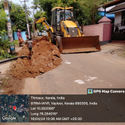  90 MM* HDPE PIPE 𝙻𝚊𝚢𝚒𝚗𝚐  @ vayaloor temple Rd