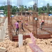 Reinforcement work for slab in filter house