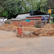 Pipe laying work along PWD road