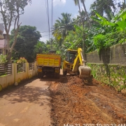 Earth work excavation - road restoration works of Corporation road at Nalanchira Kusavarkal