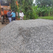 Stack measurements of 36mm,24mm,12mm and 6mm hard stone for road restoration work at Peroorkada-Krishna Nagar road.
