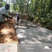 Road concreting work in progress at pazhavara NSS road.
