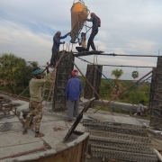 Kozhinjampara Plant- Stair room column and staircase 3rd waist slab and steps concrete is in progress