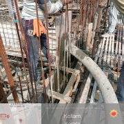 Concreting of outer wall (Grid 6/A-M)