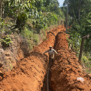 Vythiri-Pipe laying on progress