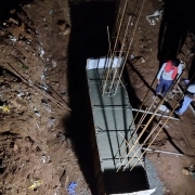 Pipe cap concrete completed at kallupaalam.