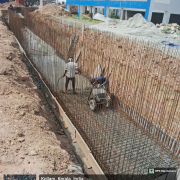 Concreting of RCC base slab of drain near RWC (from ch:353.915m)