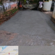 Road concrete work in progress at Nanthirikkal.