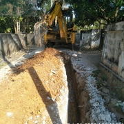 Laying of 160mm 6kg pipe 