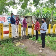 07-09-2021 Total Station Survey in progress at chainage 4200-4300 for fixing Alignment for crossing Railway line and BPCL corridor