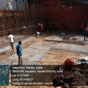 reinforcement works of sump base slab