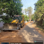 160 mm HDPE laying north side of kurumaly-thottipal rd