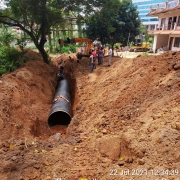 1218mm MS pipe laying works