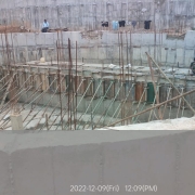 WWRT: shuttering and rebar for partition wall in progress