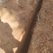 140mm pvc pipe line laying work