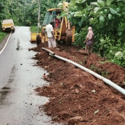 90mm PVC pipe laying started from Achadipara to Vahamukk.