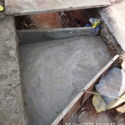 Anchor block construction at Nalanchira for 914mm MS pipe