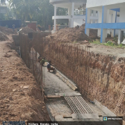 Rebar work for wall of drain near RWC (from ch:330m) 